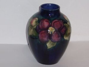 Moorcroft & Coalport. WALTERMOORCROFTCLEMATISVASE WITH BUDS