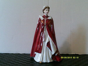 Clarice Cliff & Royal Doulton. WORCESTERQUEENELIZABETH80thBIRTHDAYCOMMEMORATIVEFIGURE 